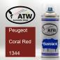 Preview: Peugeot, Coral Red, 1344: 400ml Sprühdose, von ATW Autoteile West.